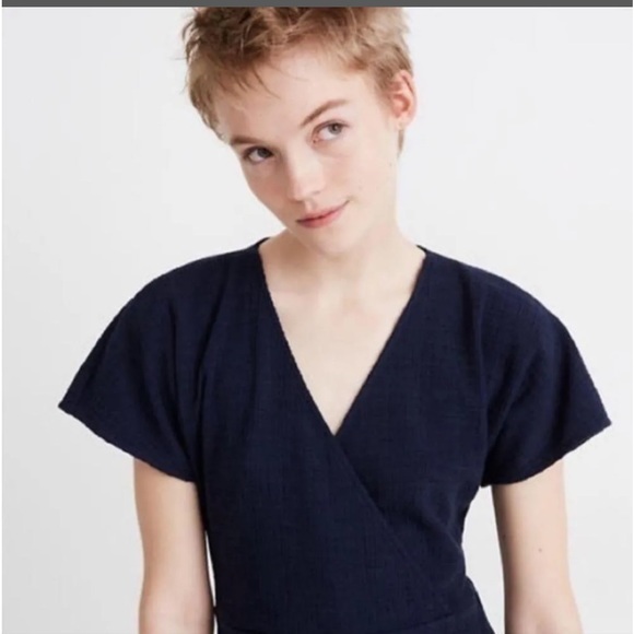 Madewell Cross-Front Flutter-Sleeve Mini Dress - Picture 3 of 6